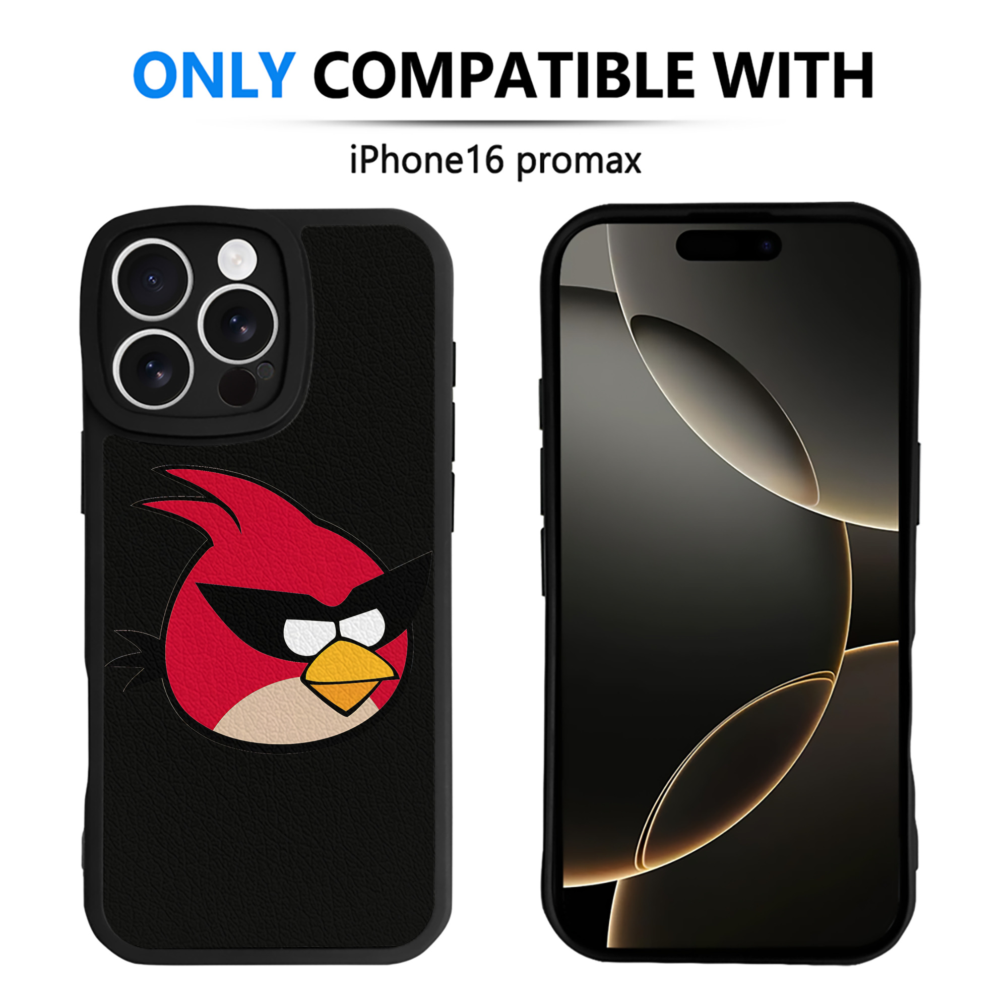 （画像用） Angry Birds アングリーバード 【iPhone 16シリーズ対応】シリコンスマホケース（レザー調） 材質：シリコン